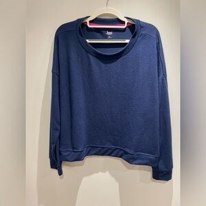 Jenni Navy Blue Crew Neck Pajama Top